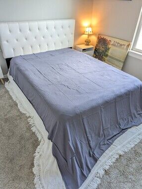 Bedsure Lightwashed Plum Viscose Queen Flat Sheet Cooling Breathable